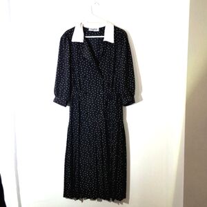 Vintage French Girl Polka Dot Dress